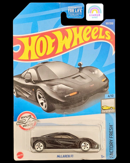 Hot Wheels McLaren F1 - Black Color - Kinder Logs