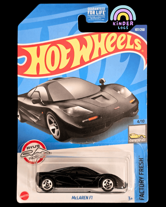 Hot Wheels McLaren F1 - Black (Imported) - Kinder Logs
