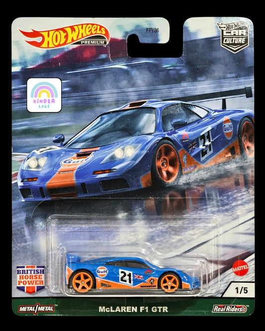 Hot Wheels McLaren F1 GTR British Horse Power Edition - Kinder Logs