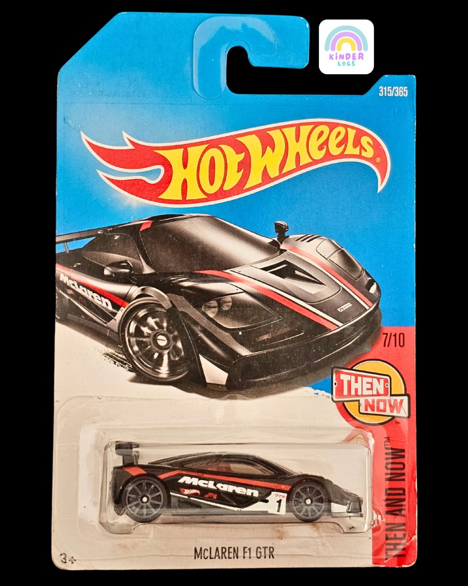 Hot Wheels McLaren F1 GTR - Exclusive Black Color - Kinder Logs