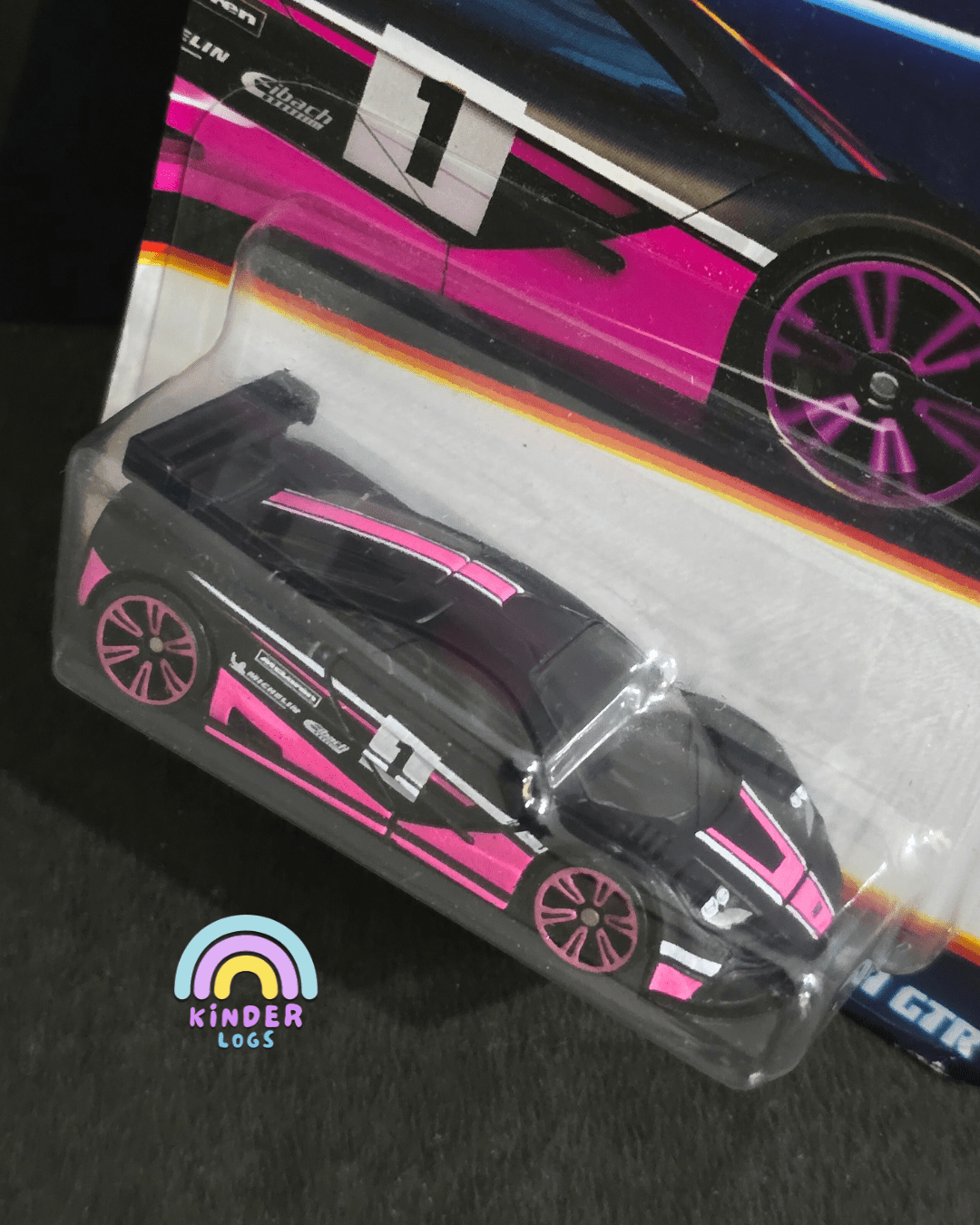 Hot Wheels McLaren F1 GTR - Neon Speeders (Imported) - Kinder Logs