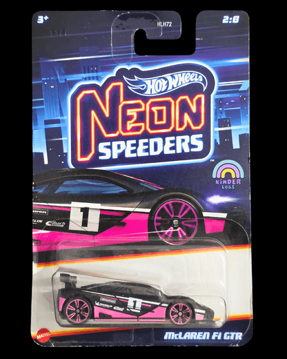 Hot Wheels McLaren F1 GTR - Neon Speeders (Imported) - Kinder Logs