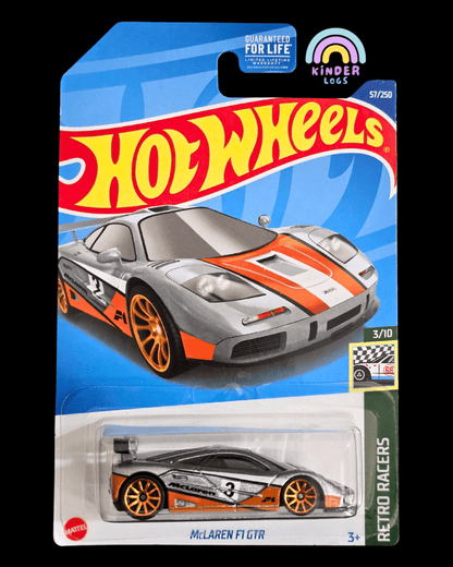 Hot Wheels McLaren F1 GTR - Silver (Imported) - Kinder Logs