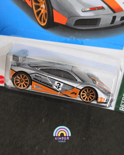 Hot Wheels McLaren F1 GTR - Silver (Imported) - Kinder Logs