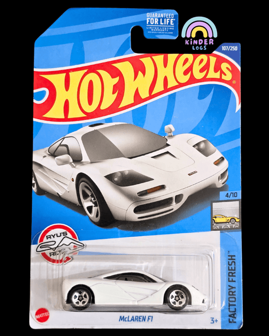 Hot Wheels McLaren F1 GTR - White (Imported) - Kinder Logs