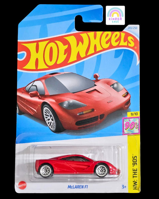 Hot Wheels McLaren F1 - Red Color (Q Case) - Kinder Logs