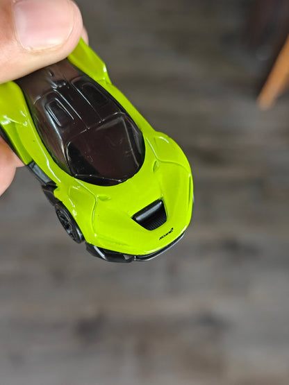 Hot Wheels McLaren W1 - Green (Uncarded - New) - Kinder Logs