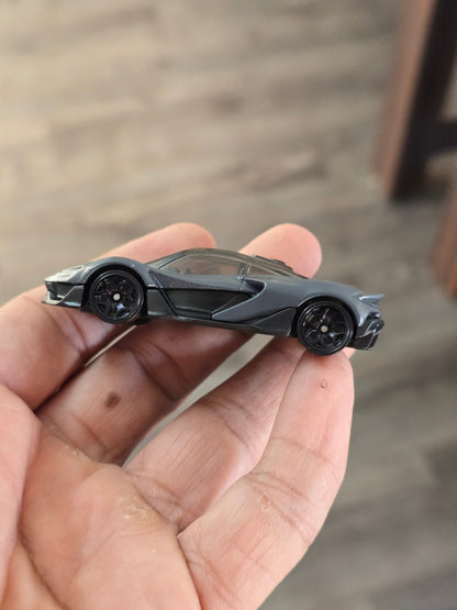 Hot Wheels McLaren W1 - Grey (Uncarded - New) - Kinder Logs