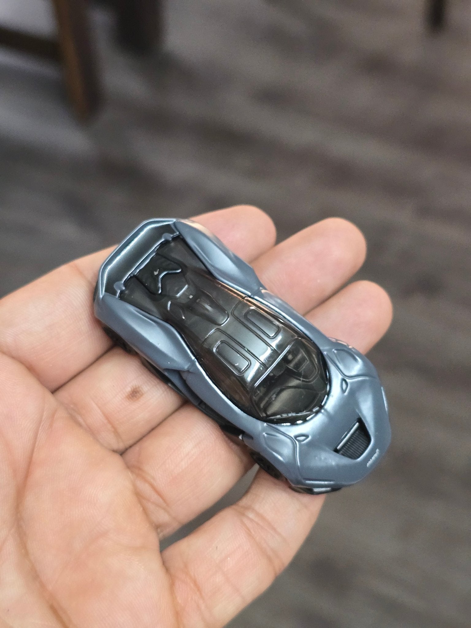 Hot Wheels McLaren W1 - Grey (Uncarded - New) - Kinder Logs