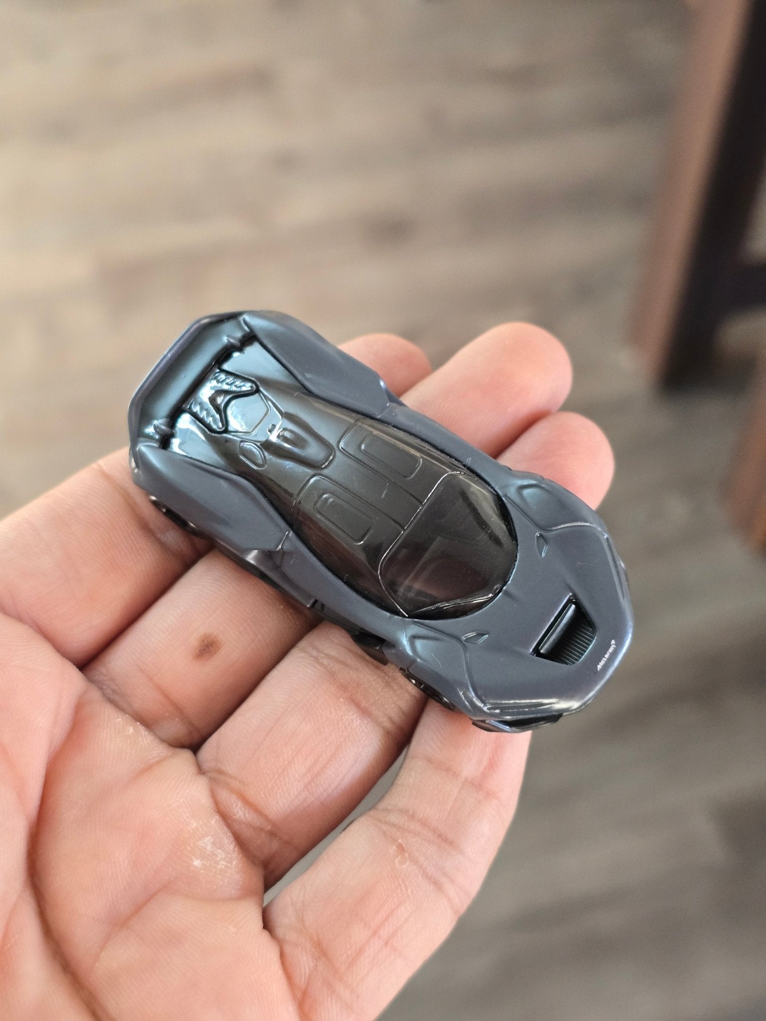 Hot Wheels McLaren W1 - Grey (Uncarded - New) - Kinder Logs