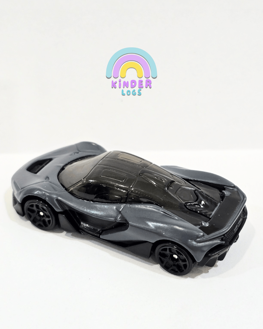 Hot Wheels McLaren W1 - Grey (Uncarded - New) - Kinder Logs