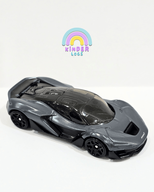 Hot Wheels McLaren W1 - Grey (Uncarded - New) - Kinder Logs
