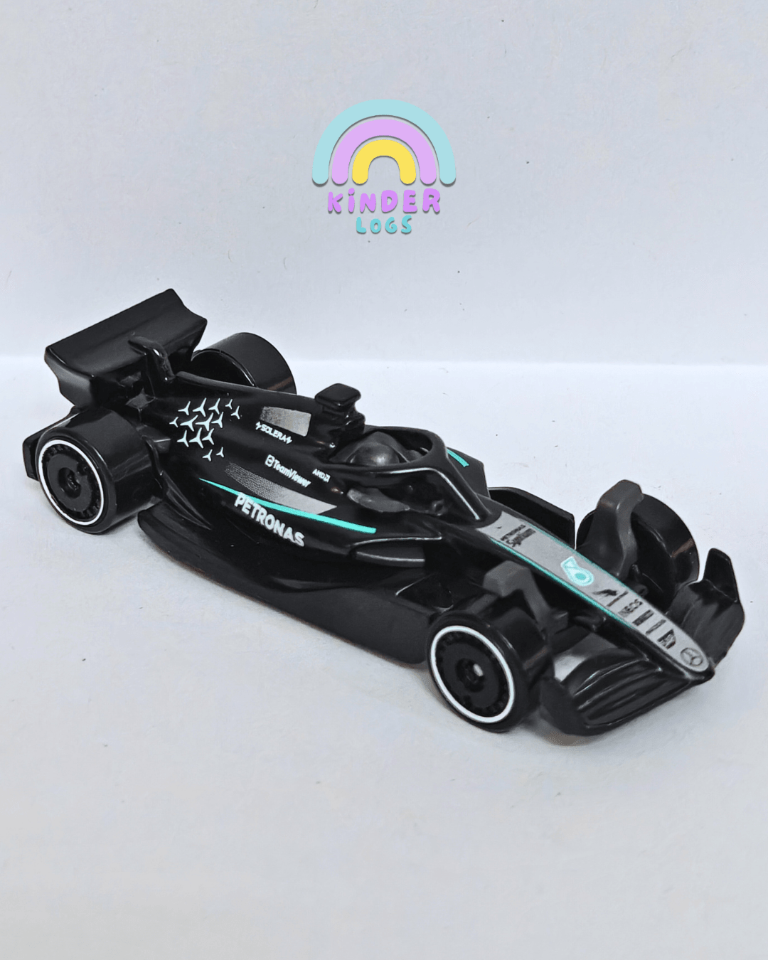 Hot Wheels Mercedes - AMG Petronas F1 Car - Black (Uncarded - New) - Kinder Logs
