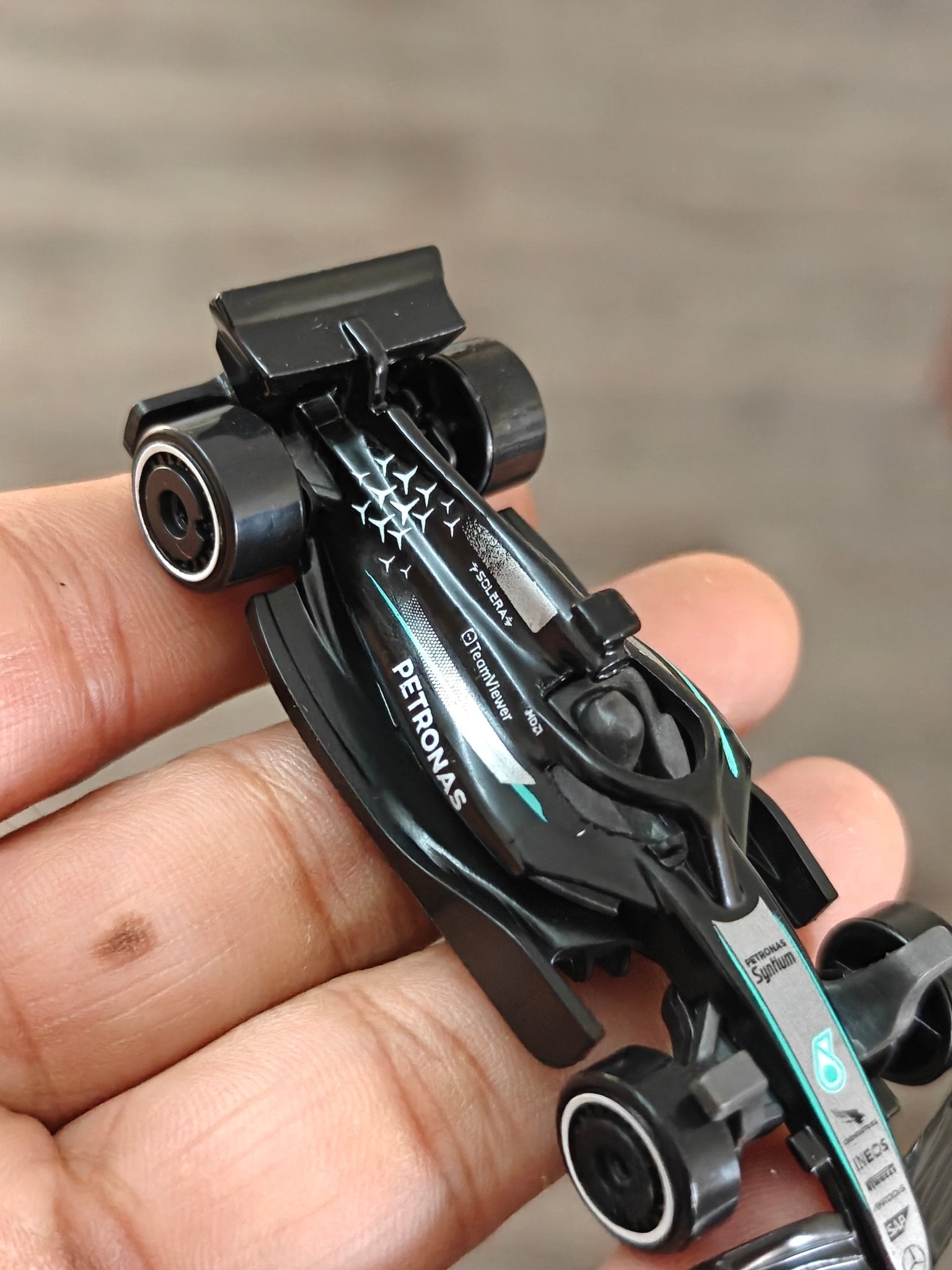 Hot Wheels Mercedes - AMG Petronas F1 Car - Black (Uncarded - New) - Kinder Logs