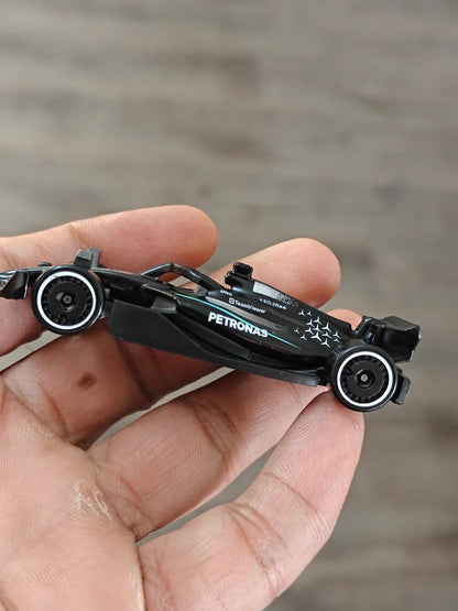 Hot Wheels Mercedes - AMG Petronas F1 Car - Black (Uncarded - New) - Kinder Logs