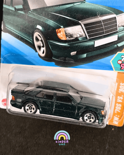 Hot Wheels Mercedes - Benz 500 E - Metallic Green (Imported) - Kinder Logs