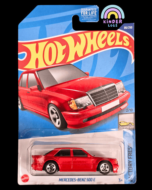 Hot Wheels Mercedes - Benz 500 E - Red (Imported) - Kinder Logs