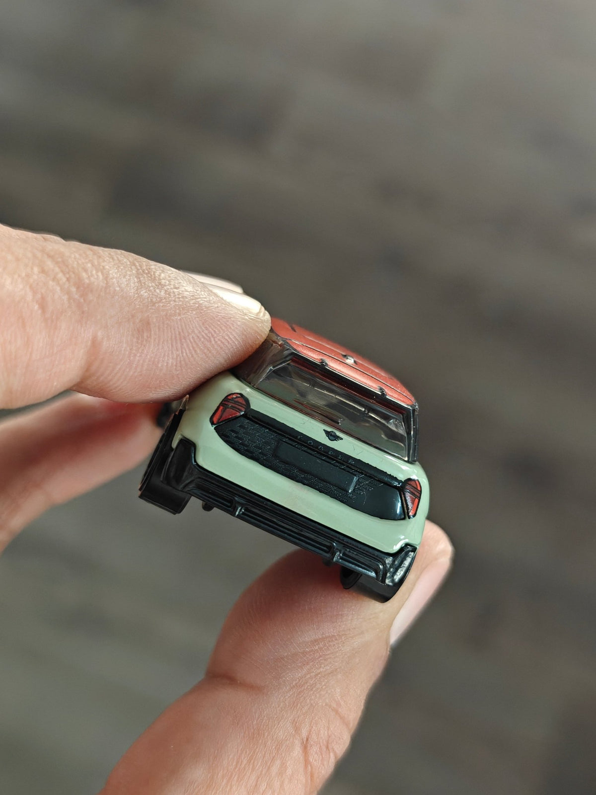 Hot Wheels Mini JCW Electric - Light Green (Uncarded - New) - Kinder Logs
