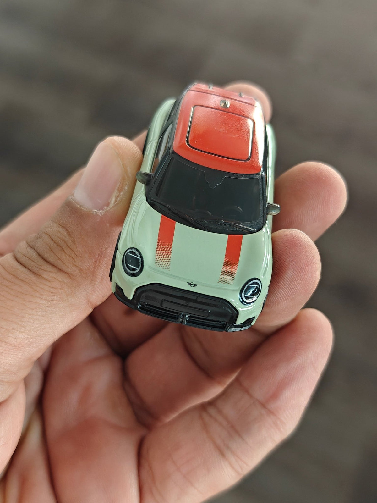 Hot Wheels Mini JCW Electric - Light Green (Uncarded - New) - Kinder Logs
