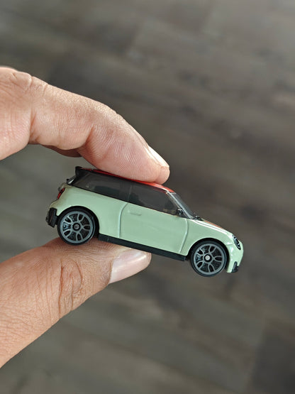 Hot Wheels Mini JCW Electric - Light Green (Uncarded - New) - Kinder Logs