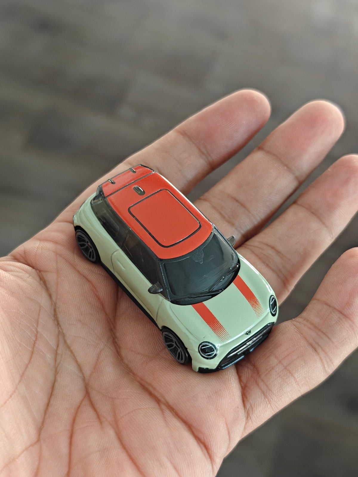Hot Wheels Mini JCW Electric - Light Green (Uncarded - New) - Kinder Logs