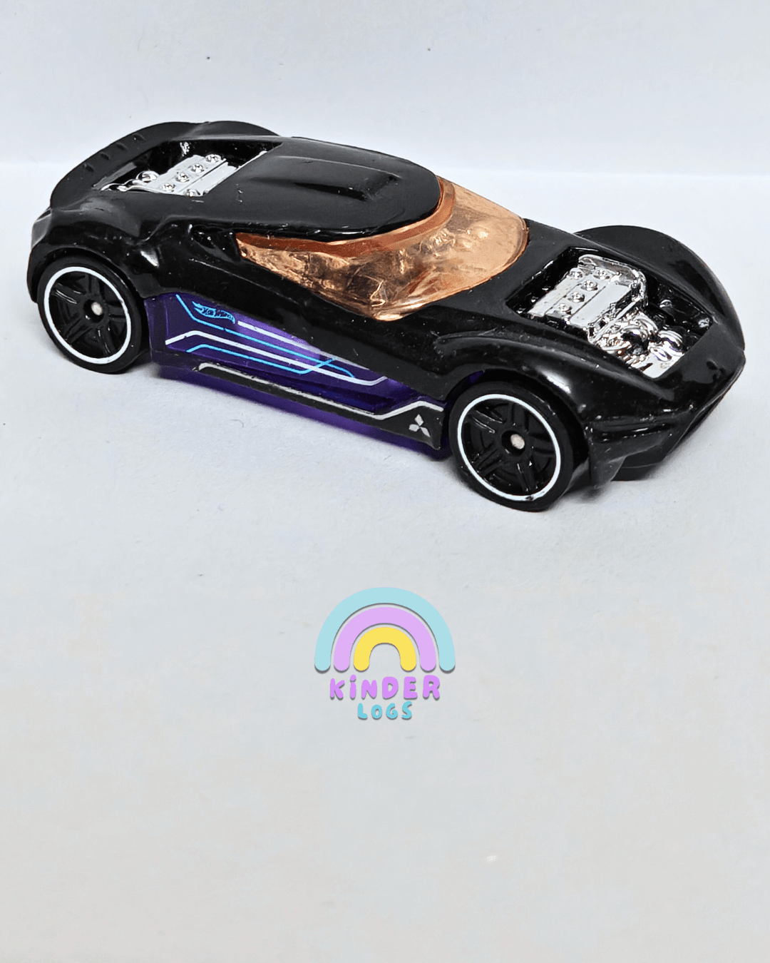 Hot Wheels Mitsubishi Double Shotz - Black (Pre - Owned Car) - Kinder Logs