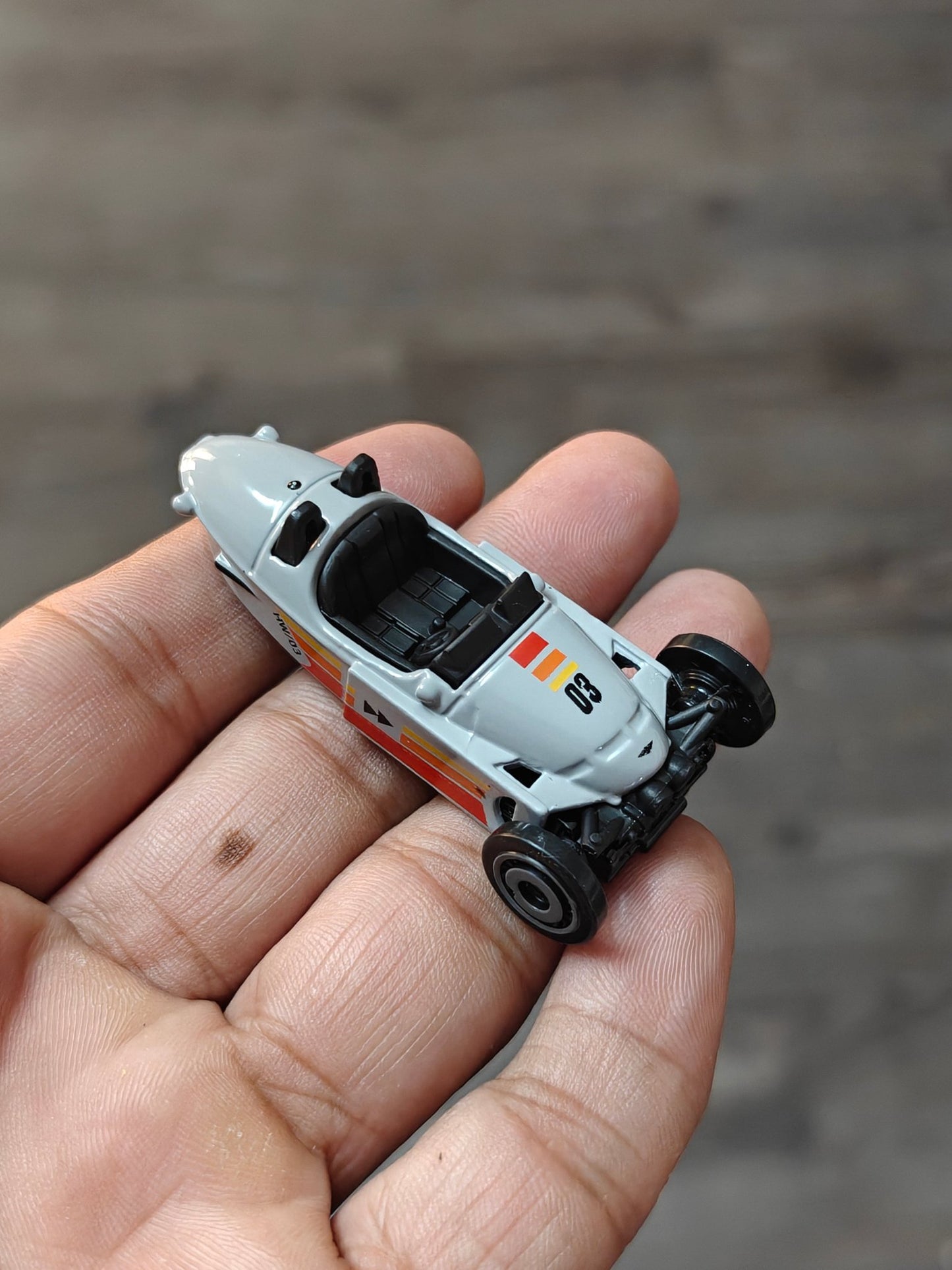 Hot Wheels Morgan Super 3 - Grey (Uncarded - New) - Kinder Logs