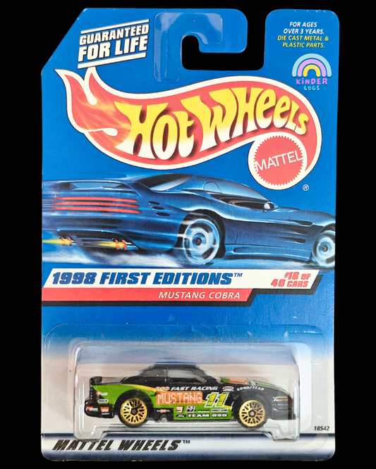 Hot Wheels Mustang Cobra - 1998 First Editions (Imported) - Kinder Logs