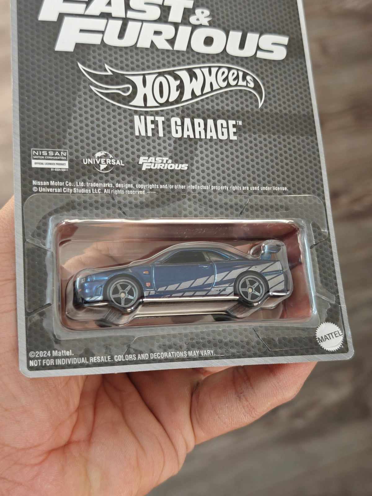 Hot Wheels NFT Nissan Skyline GT-R BNR34 #01 - F&F (Imported) - Kinder Logs