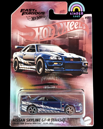 Hot Wheels NFT Nissan Skyline GT-R BNR34 #01 - F&F (Imported) - Kinder Logs