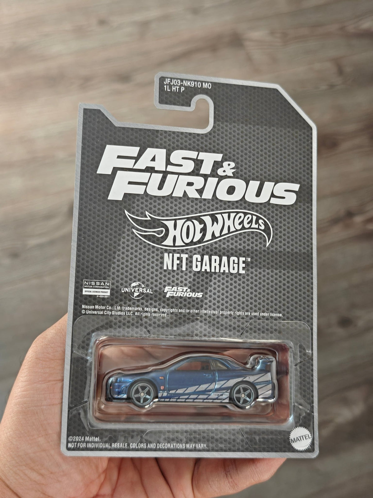 Hot Wheels NFT Nissan Skyline GT-R BNR34 #01 - F&F (Imported) - Kinder Logs