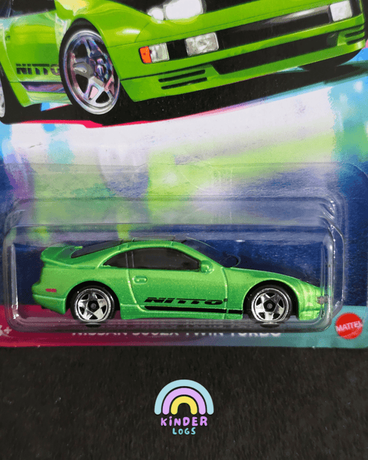 Hot Wheels Nissan 300ZX Twin Turbo - Green (Imported) - Kinder Logs