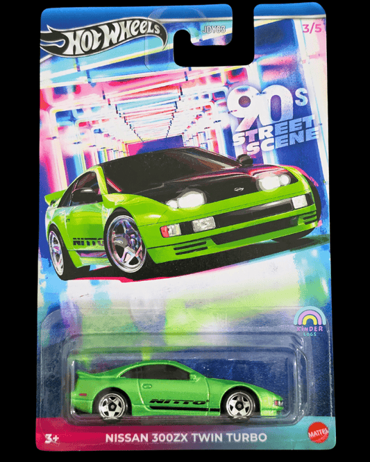 Hot Wheels Nissan 300ZX Twin Turbo - Green (Imported) - Kinder Logs