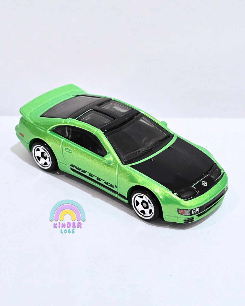 Hot Wheels Nissan 300ZX Twin Turbo - Green (Uncarded) - Kinder Logs