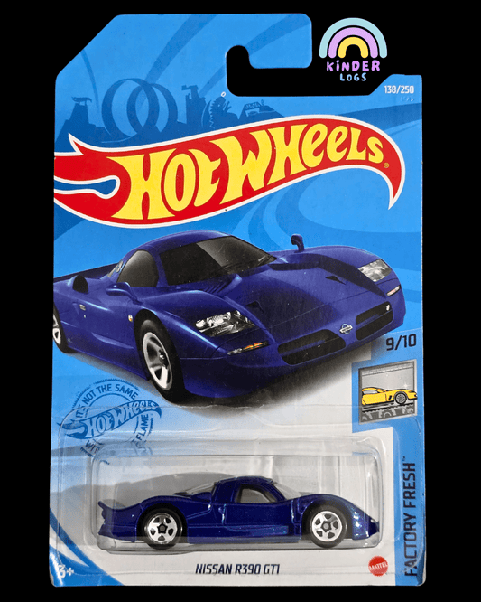 Hot Wheels Nissan R390 GTI - Blue (Imported) - Kinder Logs