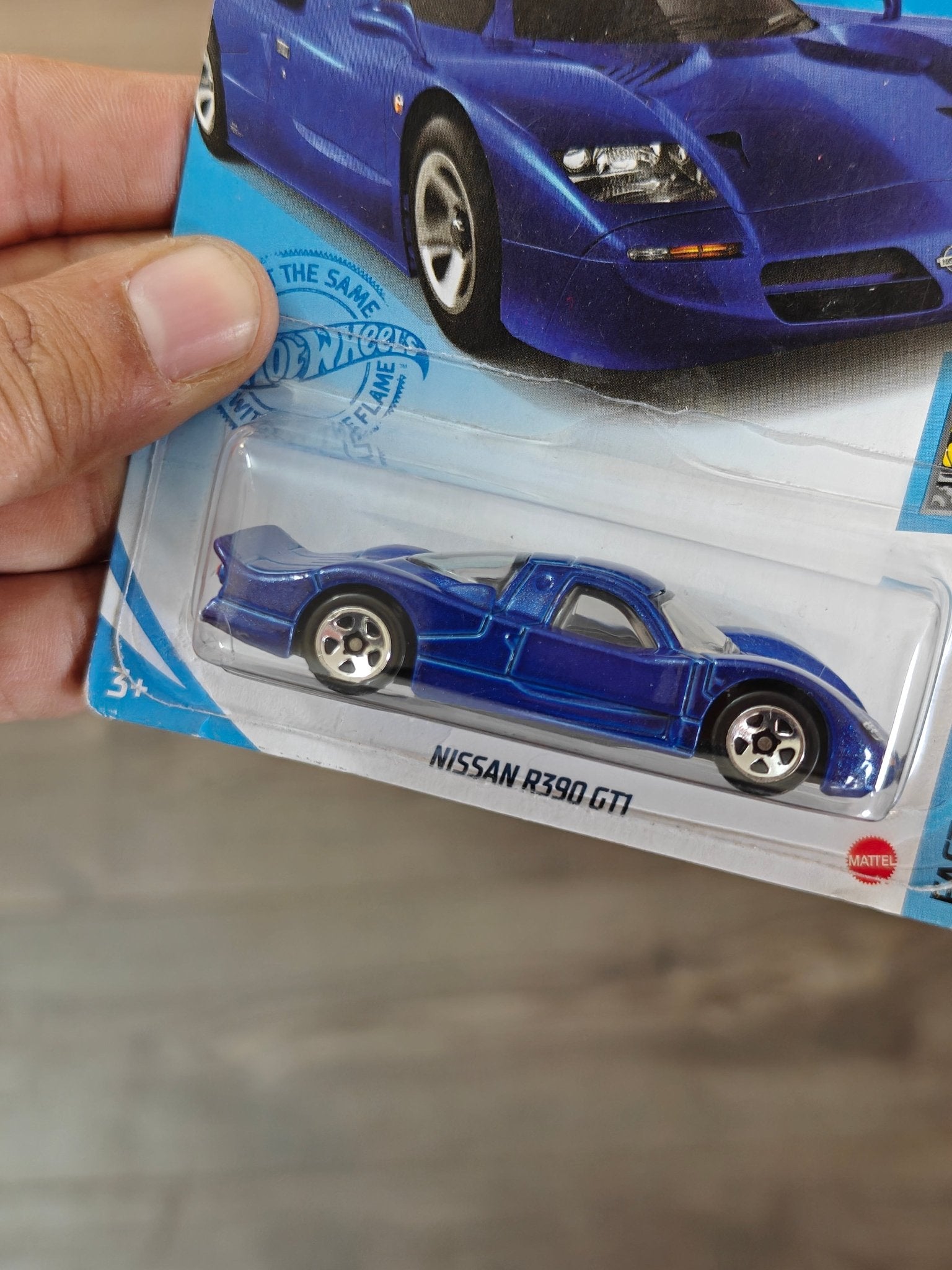 Hot Wheels Nissan R390 GTI - Blue (Imported) - Kinder Logs