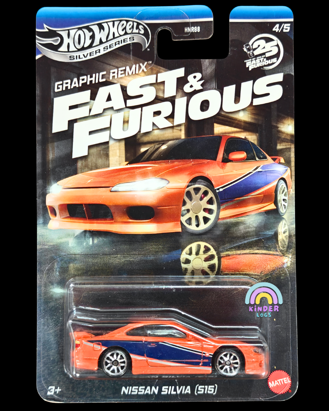 Hot Wheels Nissan Silvia S15 - Fast and Furious Graphic Remix (Imported) - Kinder Logs