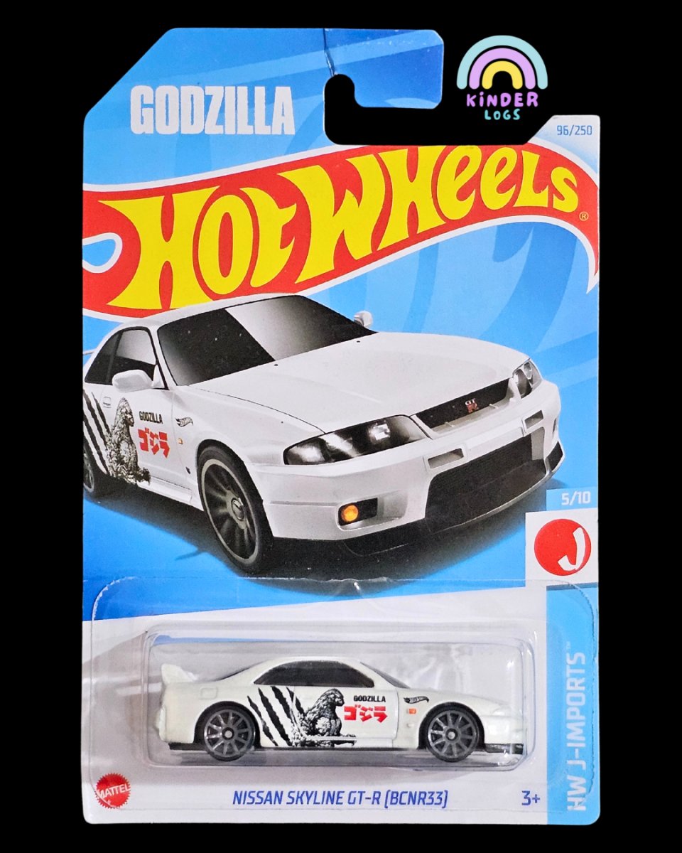 Hot Wheels Nissan Skyline GT - R BCNR33 Godzilla (White) - Kinder Logs