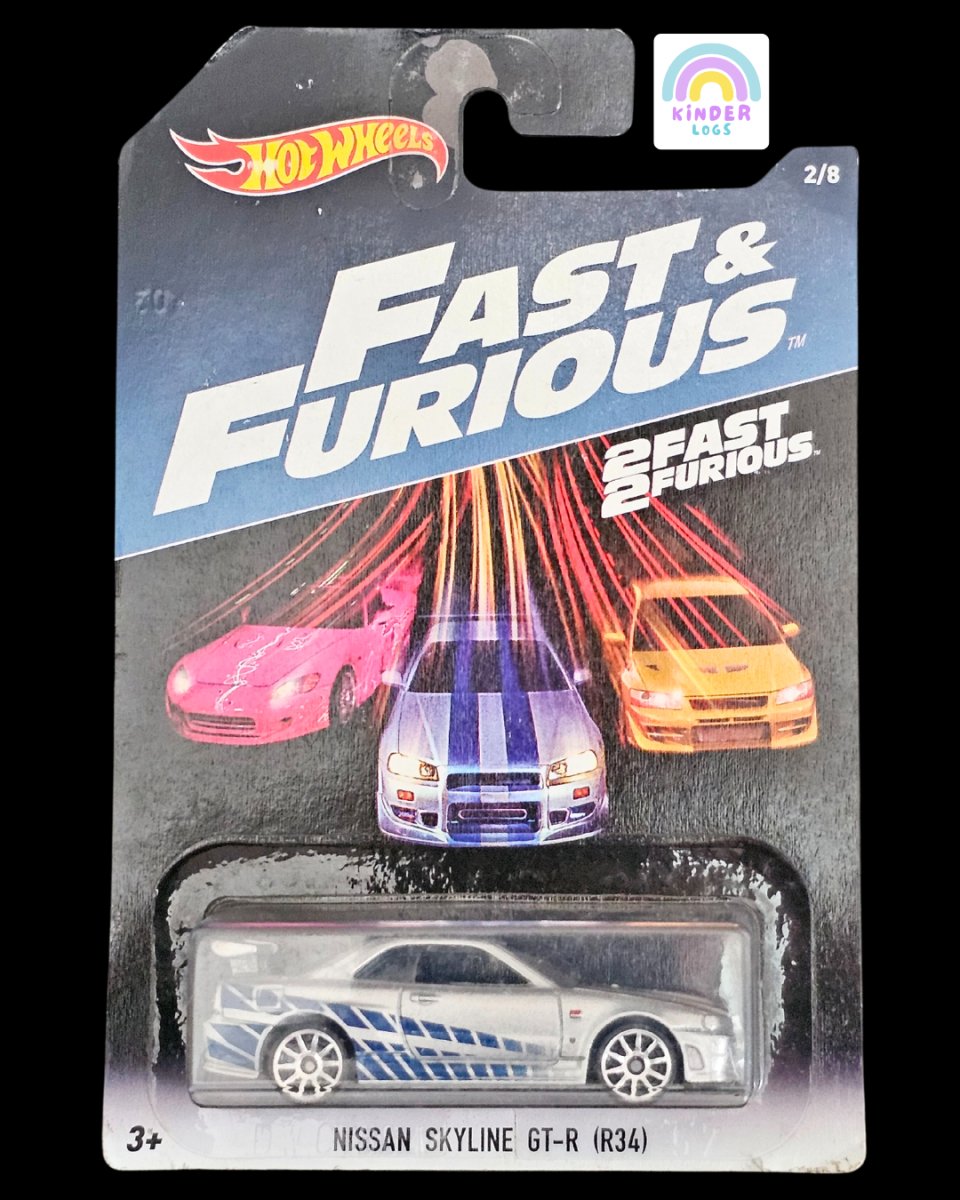 Hot Wheels Nissan Skyline GT - R (R34) - Fast & Furious - Kinder Logs