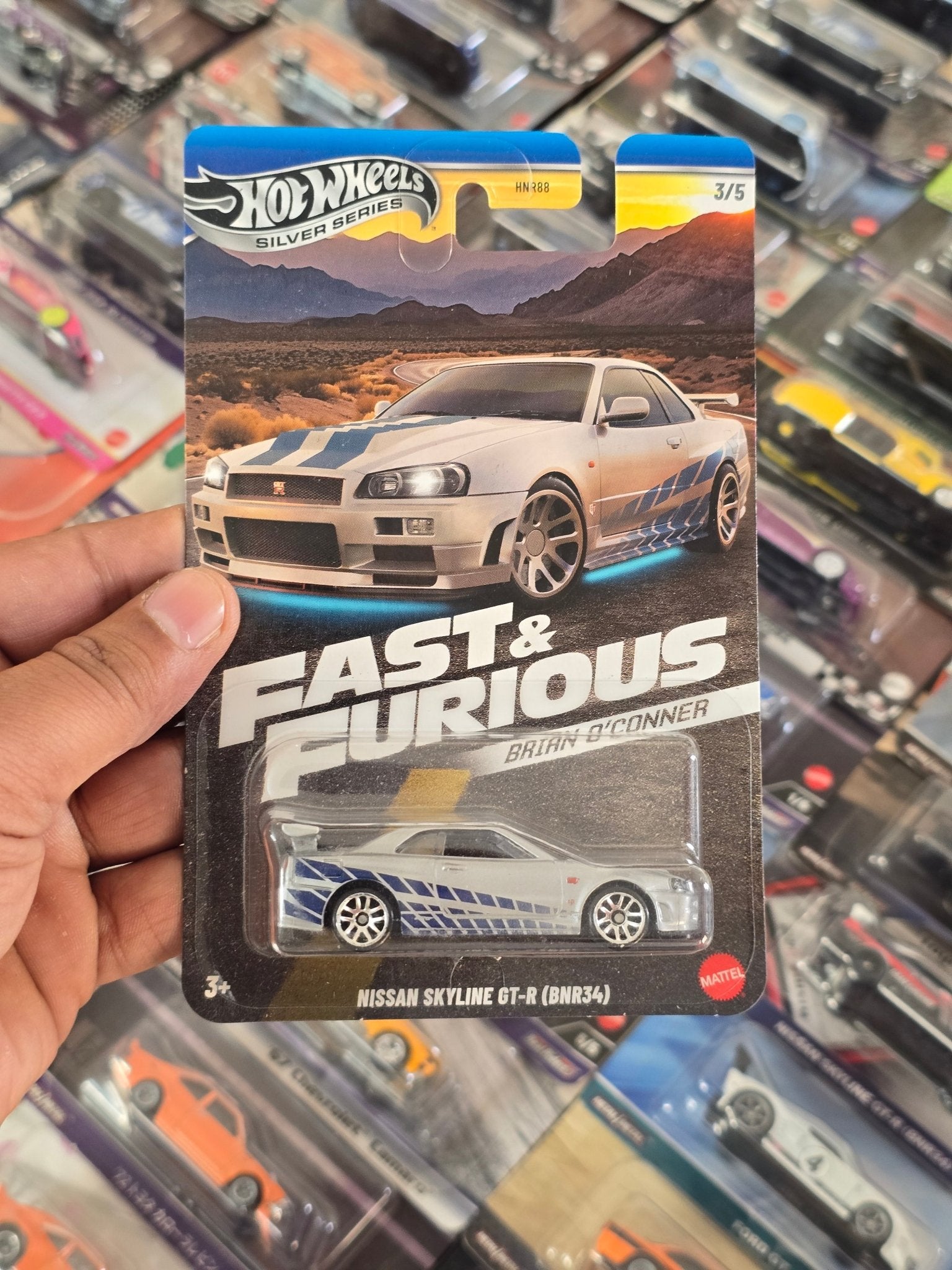 Hot Wheels Nissan Skyline GT - R R34 - Fast & Furious Brian O'Conner - Kinder Logs