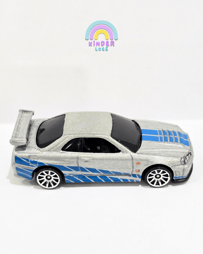 Hot Wheels Nissan Skyline GT - R (R34) - Fast & Furious (Uncarded) - Kinder Logs
