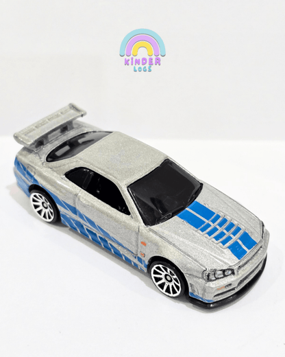 Hot Wheels Nissan Skyline GT - R (R34) - Fast & Furious (Uncarded) - Kinder Logs