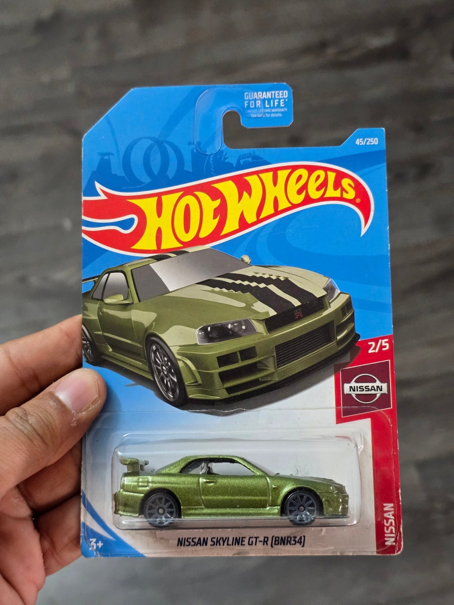 Hot Wheels Nissan Skyline GTR (BNR34) - Metallic Green (Imported) - Kinder Logs