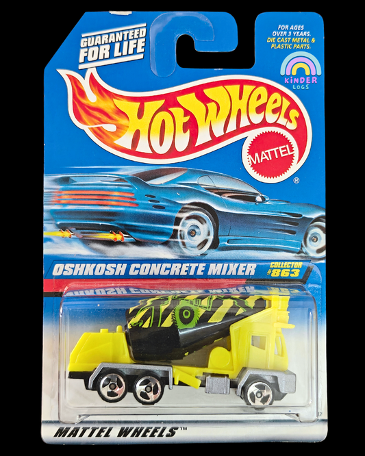 Hot Wheels Oshkosh Concrete Mixer - Collector 863 (Imported) - Kinder Logs