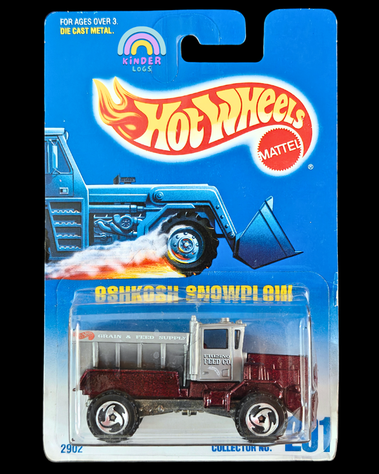 Hot Wheels Oshkosh Snowplow - Collector 201 (Imported) - Kinder Logs