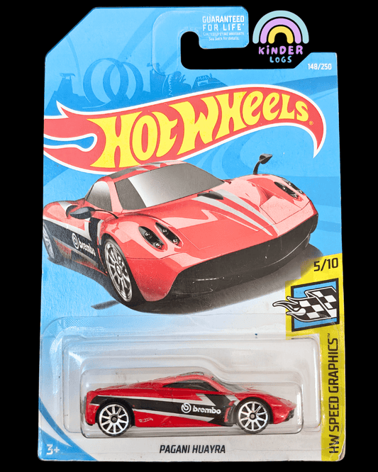 Hot Wheels Pagani Huayra - Red (Imported) - Kinder Logs
