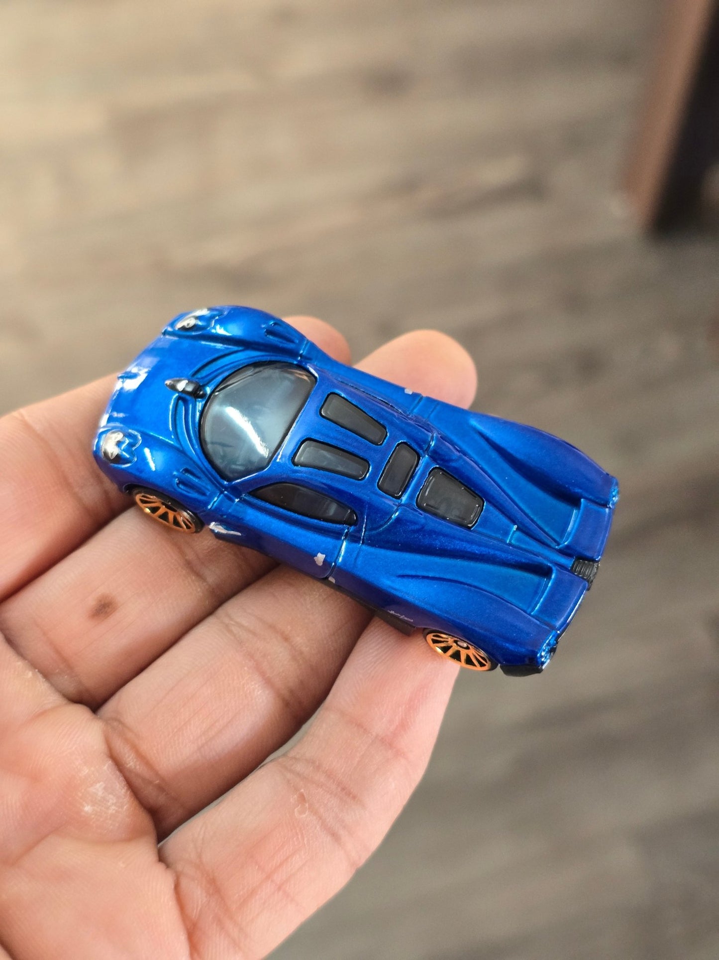 Hot Wheels Pagani Utopia - Blue With Gold Wheels (Uncarded - New) - Kinder Logs