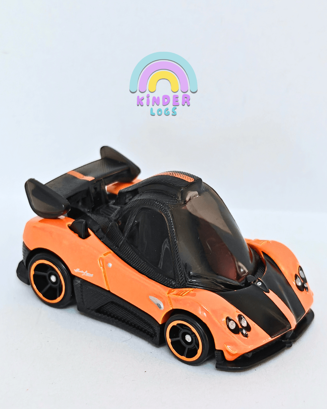 Hot Wheels Pagani Zonda Cinque Tooned - Orange (Uncarded - New) - Kinder Logs