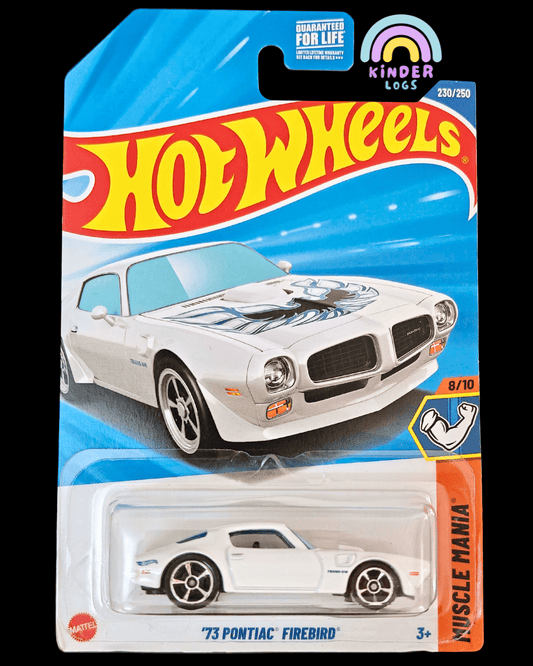 Hot Wheels Pontiac Firebird Trans Am - White (Imported) - Kinder Logs