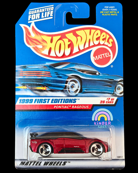 Hot Wheels Pontiac Rageous - Maroon (Imported) - Kinder Logs